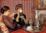 Mary Cassatt Canvas Paintings - Tea